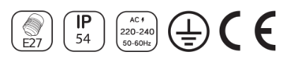 Dubbel rund glasvägglampa HR60464