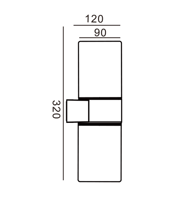 Dubbel rund glasvägglampa HR60464 Dubbel rund glasvägglampa HR60464
