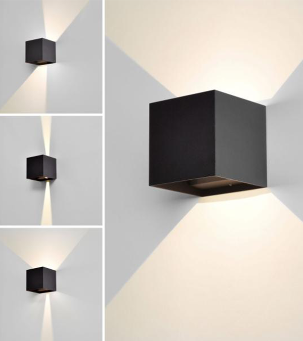 100 kvadrat dubbelriktad avbländande vägglampa HR60432-G9 100 kvadrat dubbelriktad avbländande vägglampa HR60432-G9