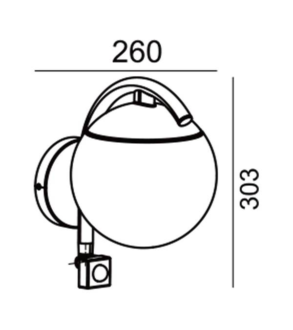 Parrot Bend Round Glas Induktion Vägglampa HR60671S Parrot Bend Round Glas Induktion Vägglampa HR60671S