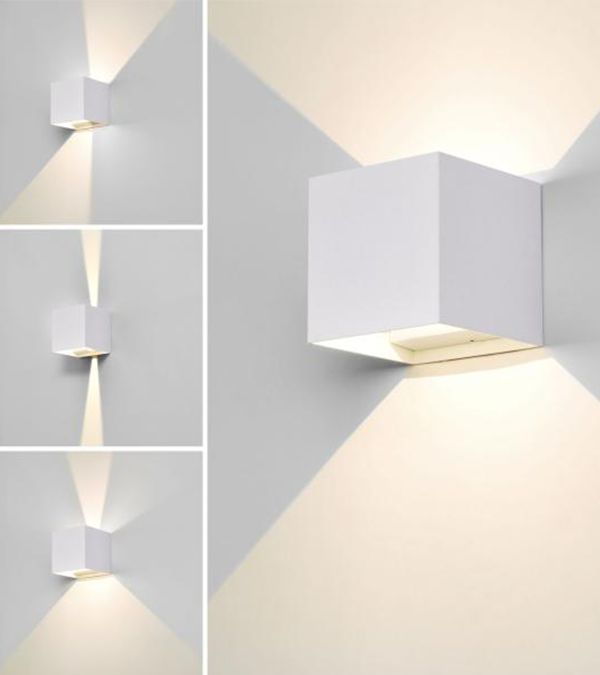 100 kvadrat dubbelriktad avbländande vägglampa HR60432-G9 100 kvadrat dubbelriktad avbländande vägglampa HR60432-G9