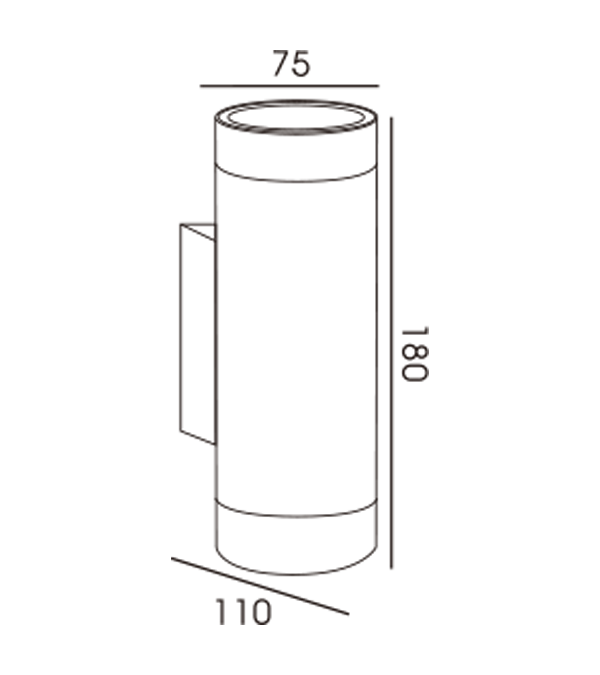 60 aluminiumrör dubbelriktad vägglampa (AK Special Sockel) HR60254 60 aluminiumrör dubbelriktad vägglampa (AK Special Sockel) HR60254