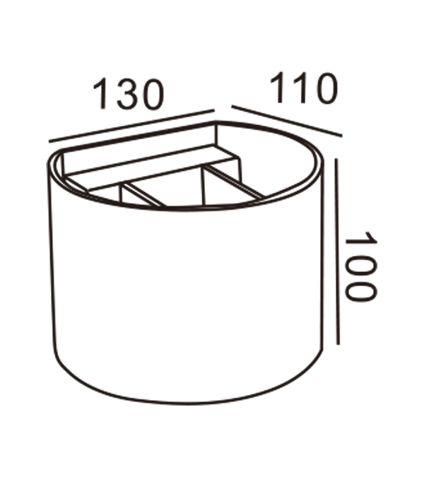 130 Halvcirkel Tvåvägsdimmande vägglampa HR60431-G9 130 Halvcirkel Tvåvägsdimmande vägglampa HR60431-G9