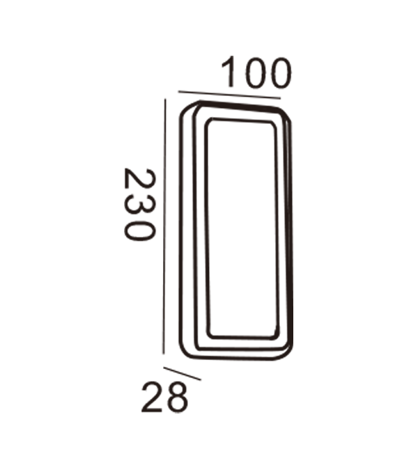 Apple väggljus-rektangel HR20022 Apple väggljus-rektangel HR20022