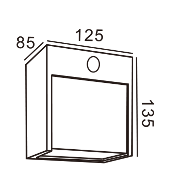 125 Square induktionsvägglampa HR60421S 125 Square induktionsvägglampa HR60421S