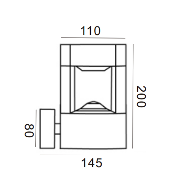 110 Square GX53 Vägglampa HR60032 110 Square GX53 Vägglampa HR60032