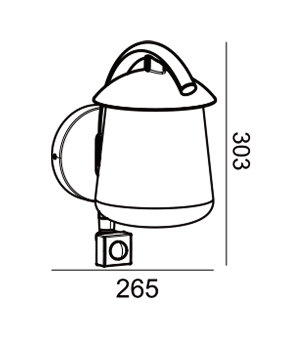 Parrot Bend Flat Top Glas Induktion Vägglampa HR60673S Parrot Bend Flat Top Glas Induktion Vägglampa HR60673S