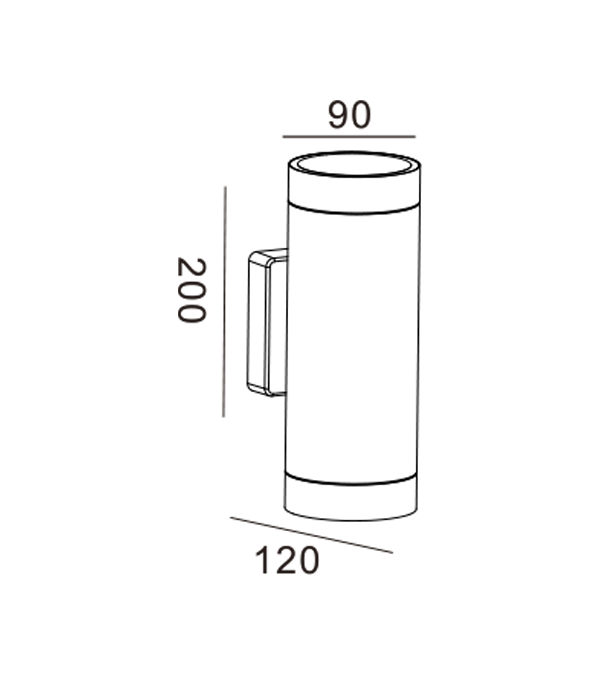 Dubbelhuvud rund vägglampa HR60294 Dubbelhuvud rund vägglampa HR60294