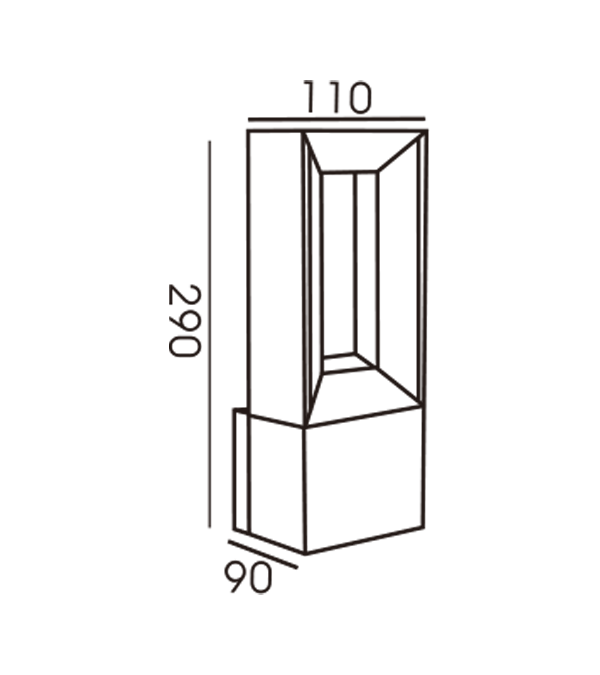 110 Fyrfasad ljus vägglampa HR60092 110 Fyrfasad ljus vägglampa HR60092