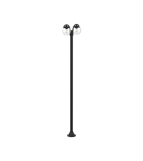 Dubbelt huvud runt glas trädgårdslampa HR60693 Dubbelt huvud runt glas trädgårdslampa HR60693