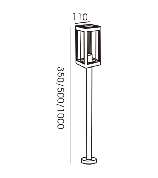 110 Glastäckt trädgårdsljus HR60122-350 110 Glastäckt trädgårdsljus HR60122-350