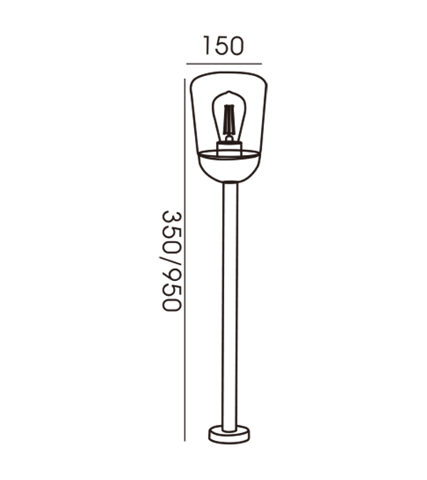 150 Flatglasade trädgårdsljus HR60112-350 150 Flatglasade trädgårdsljus HR60112-350