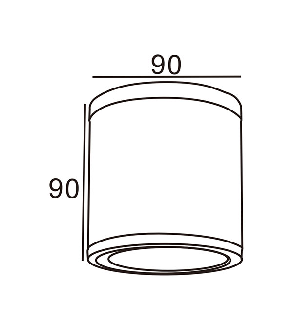 90 GU10 Aluminium Cylinder Taklampa HR10201 90 GU10 Aluminium Cylinder Taklampa HR10201
