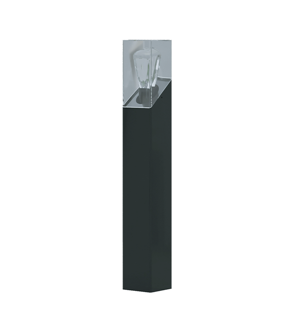E27 Square Smoke Grey PC Trädgårdslampa HR60133-600 E27 Square Smoke Grey PC Trädgårdslampa HR60133-600