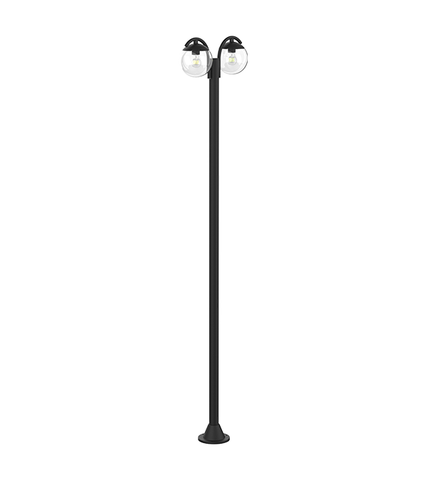 Dubbelt huvud runt glas trädgårdslampa HR60693 Dubbelt huvud runt glas trädgårdslampa HR60693