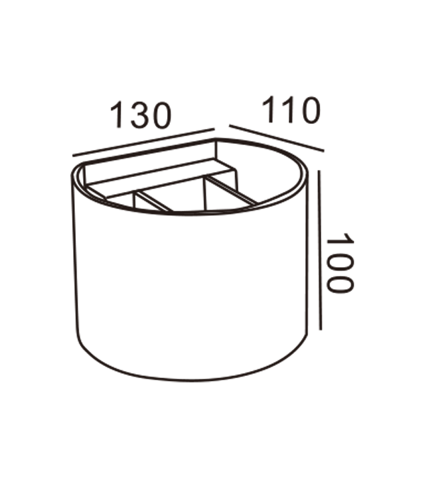 100 rund LED dubbelriktad dimmer vägglampa HR60431-LED 100 rund LED dubbelriktad dimmer vägglampa HR60431-LED