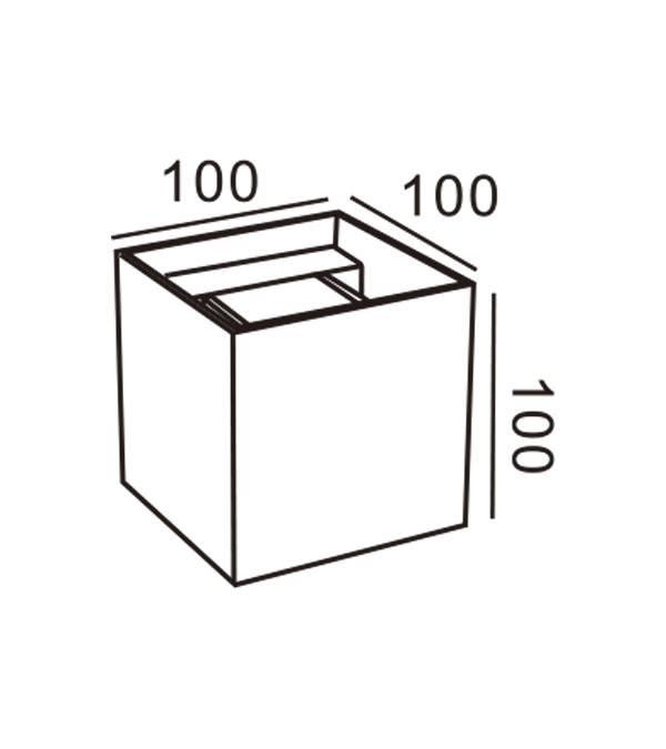 100 kvadrat LED dubbelriktad dimmer vägglampa HR60432-LED 100 kvadrat LED dubbelriktad dimmer vägglampa HR60432-LED